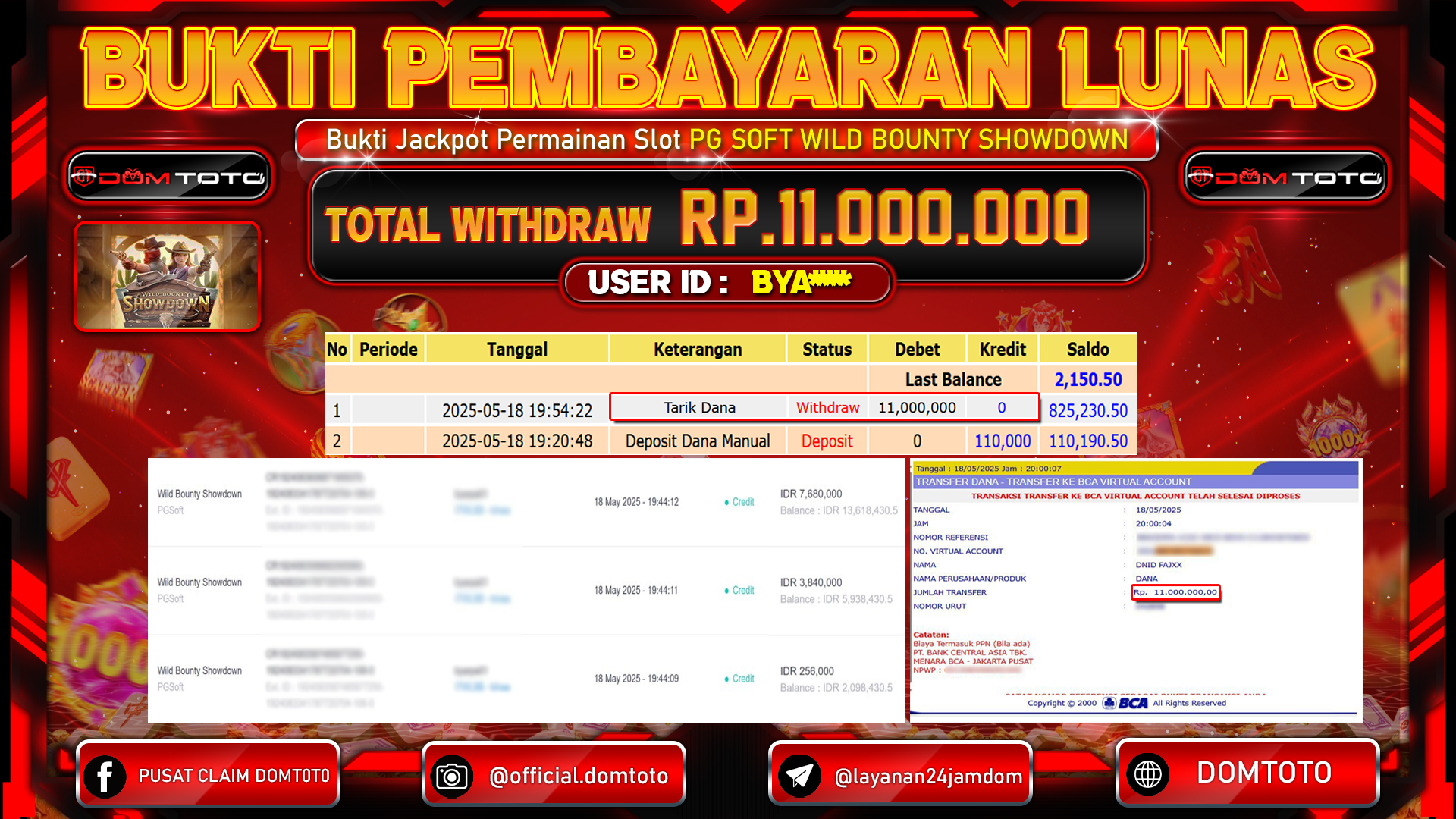 JACKPOT SLOT WILD BOUNTY SHOWDOWN 18 MEI 2025